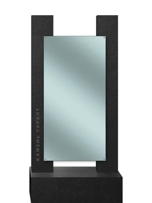 Стела со большим стеклом в минималистичном стиле